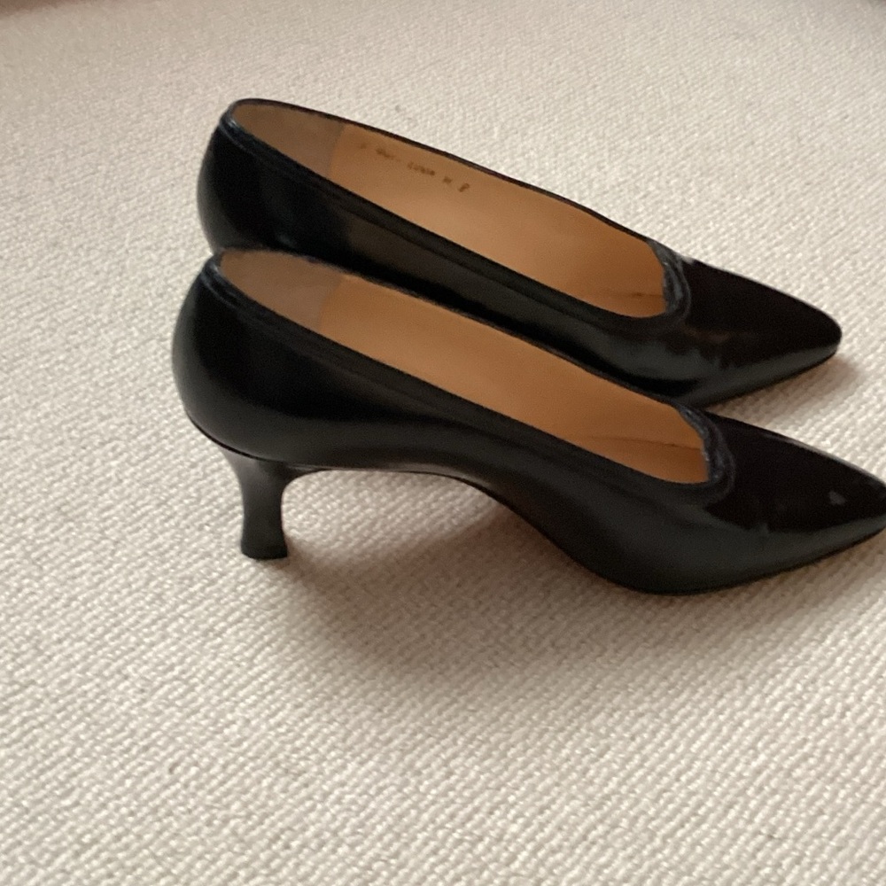 Classic Black Italian Leather Heels